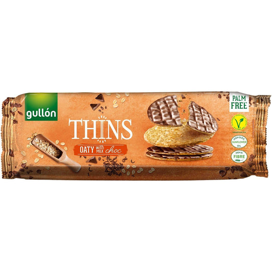 Gullon Thins Овесени Бисквити с Млечен Шоколад 150гр.